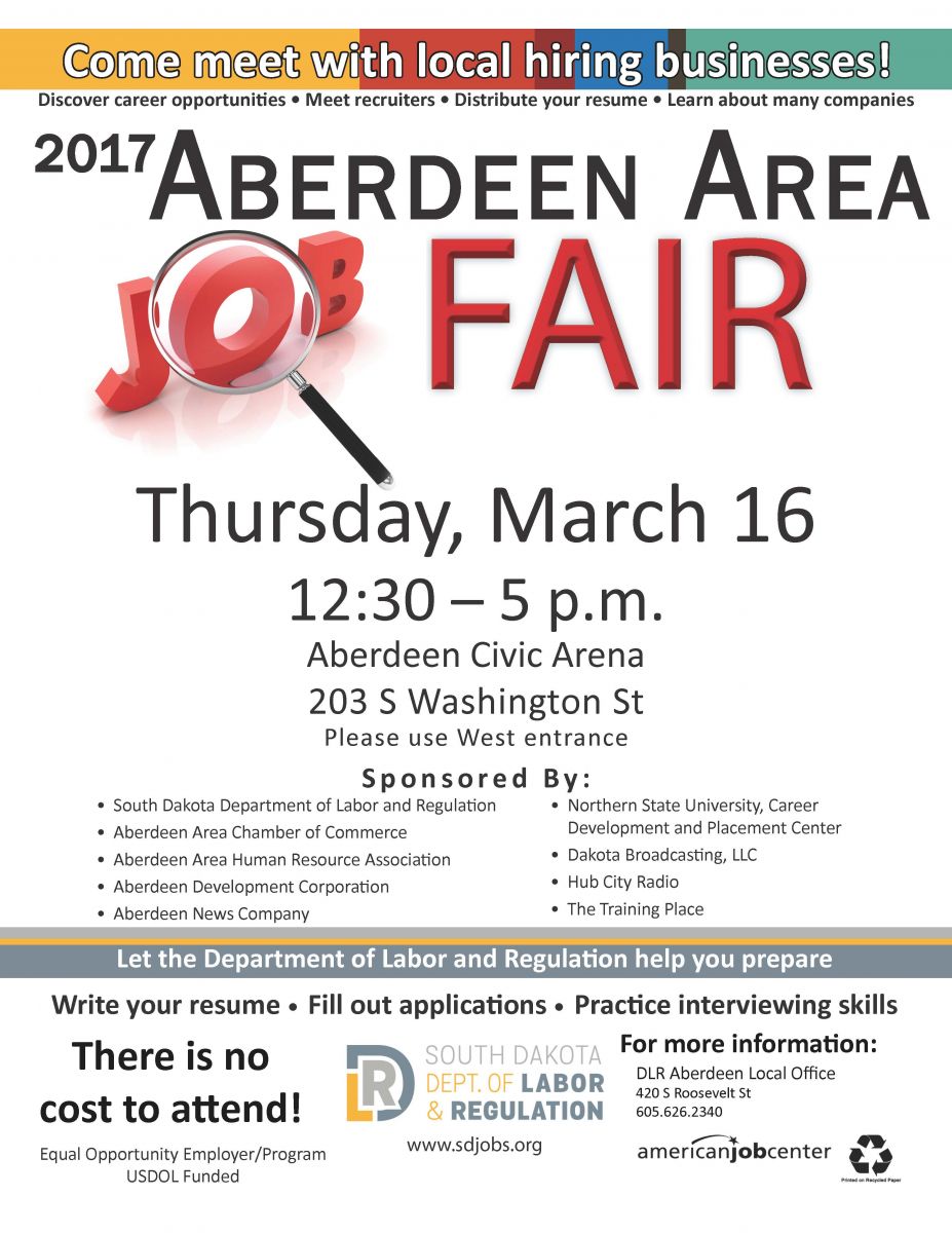 Aberdeen Area Job Fair Aberdeen Area Human Resource Association